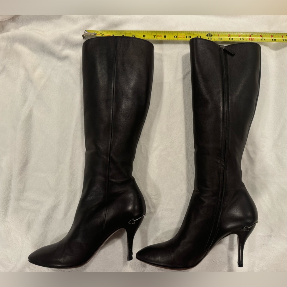 Gucci black Leather Heeled Boots. Made in Italy